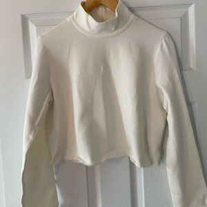Zara - mock neck long sleeve - white - s